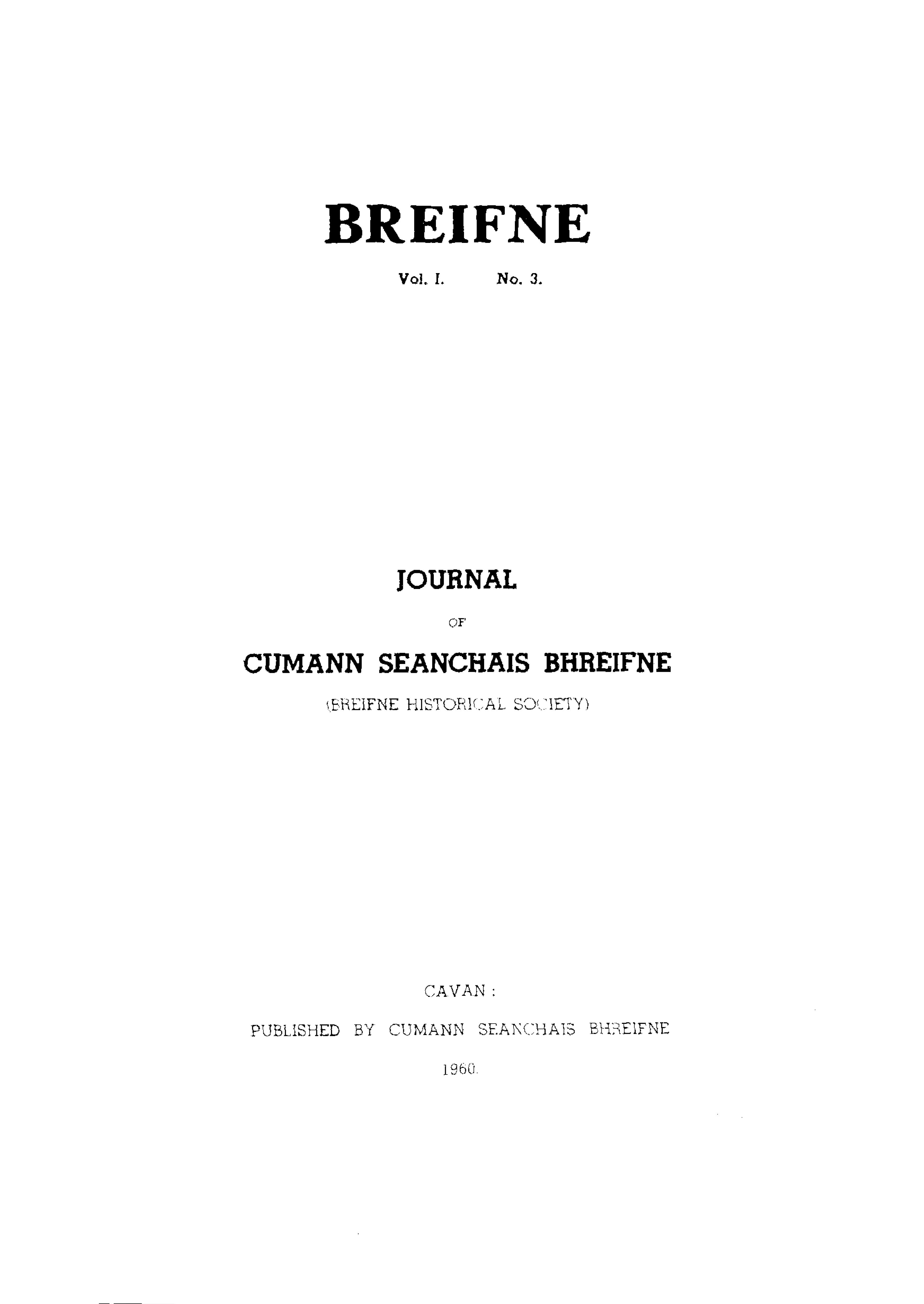 Breifne Journal 1960